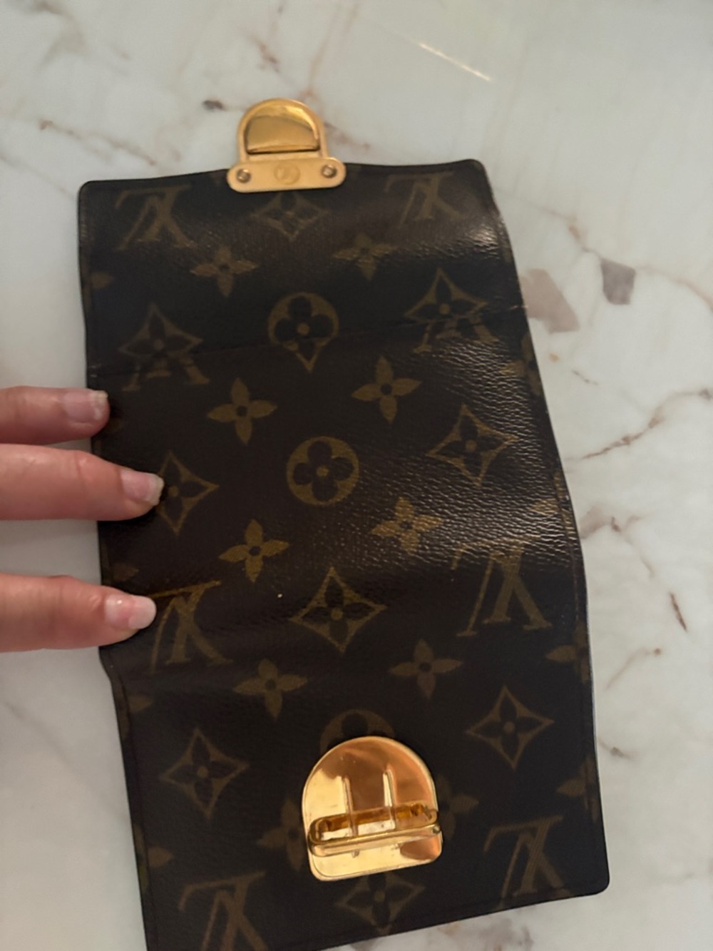 Authentic Louis  Vuitton Brown Monogram Koala Compact Wallet with Gold Hardware - Picture 4 of 6